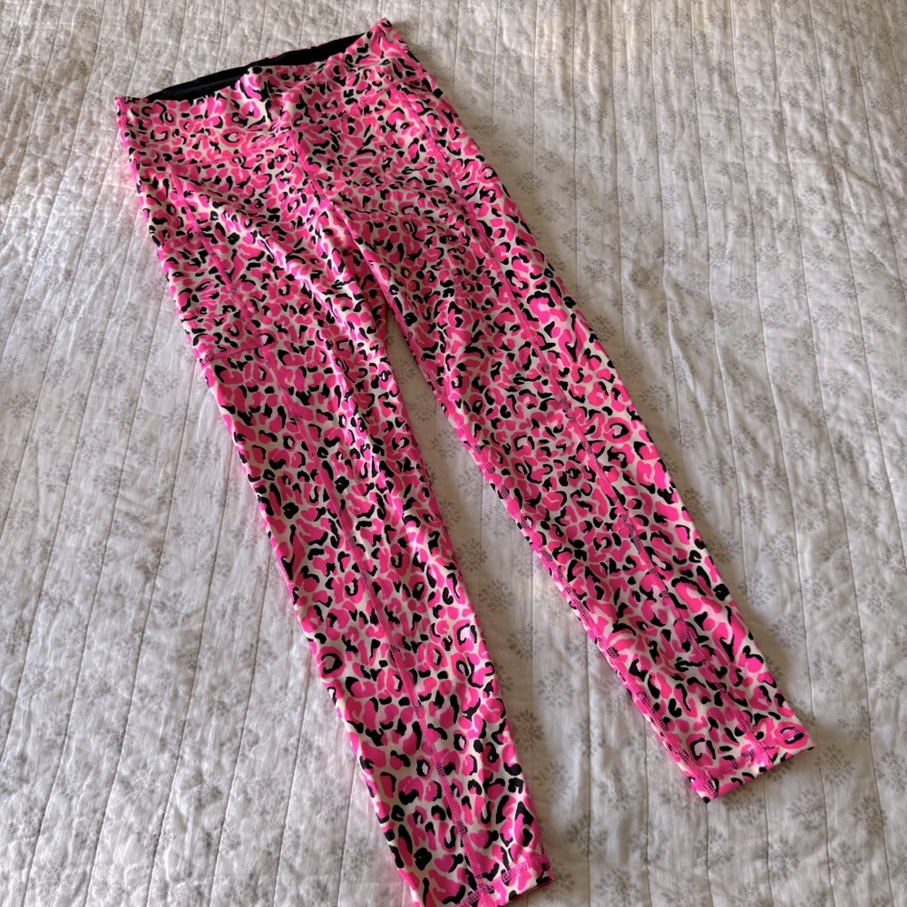 Lilly Pulitzer Luxletic Pink Cheetah Weekender High Rise Leggings
